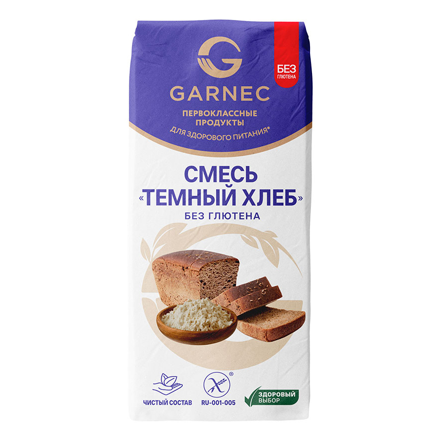 Гарнец Смесь «Темный хлеб» без глютена