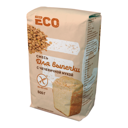 Гарнец Гарнец. Лента ECO. Смесь для выпечки с чечевичной мукой без глютена