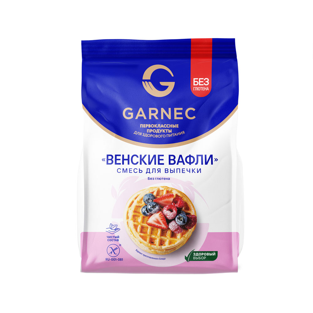 Гарнец Смесь для выпечки «Венские вафли» без глютена