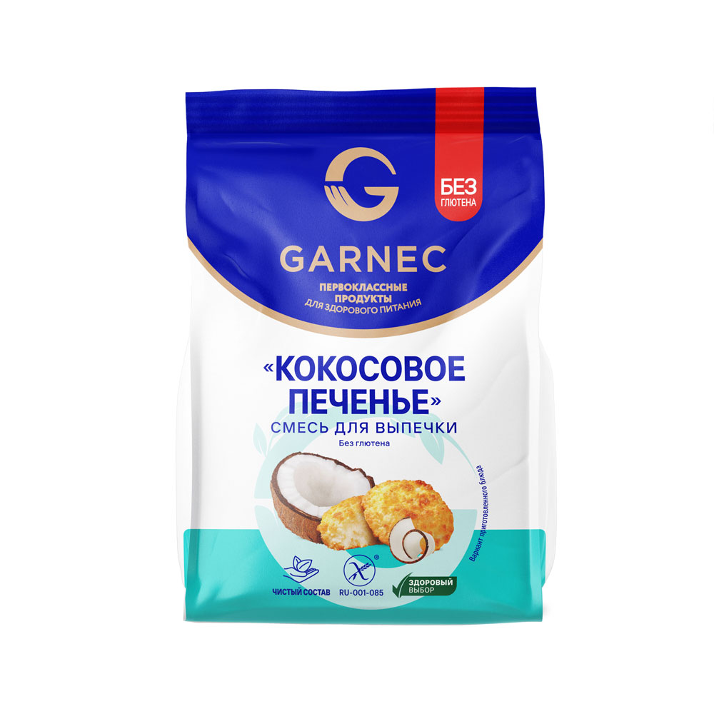 Гарнец Смесь для выпечки «Кокосовое печенье» без глютена