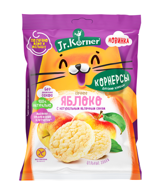 Dr. Körner Jr.Korner. Хлебцы хрустящие: Рисовые мини хлебцы с яблочным соком