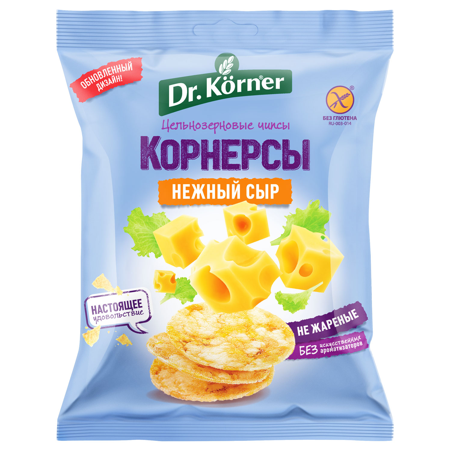 Dr. Körner Чипсы цельнозерновые кукурузно-рисовые с сыром