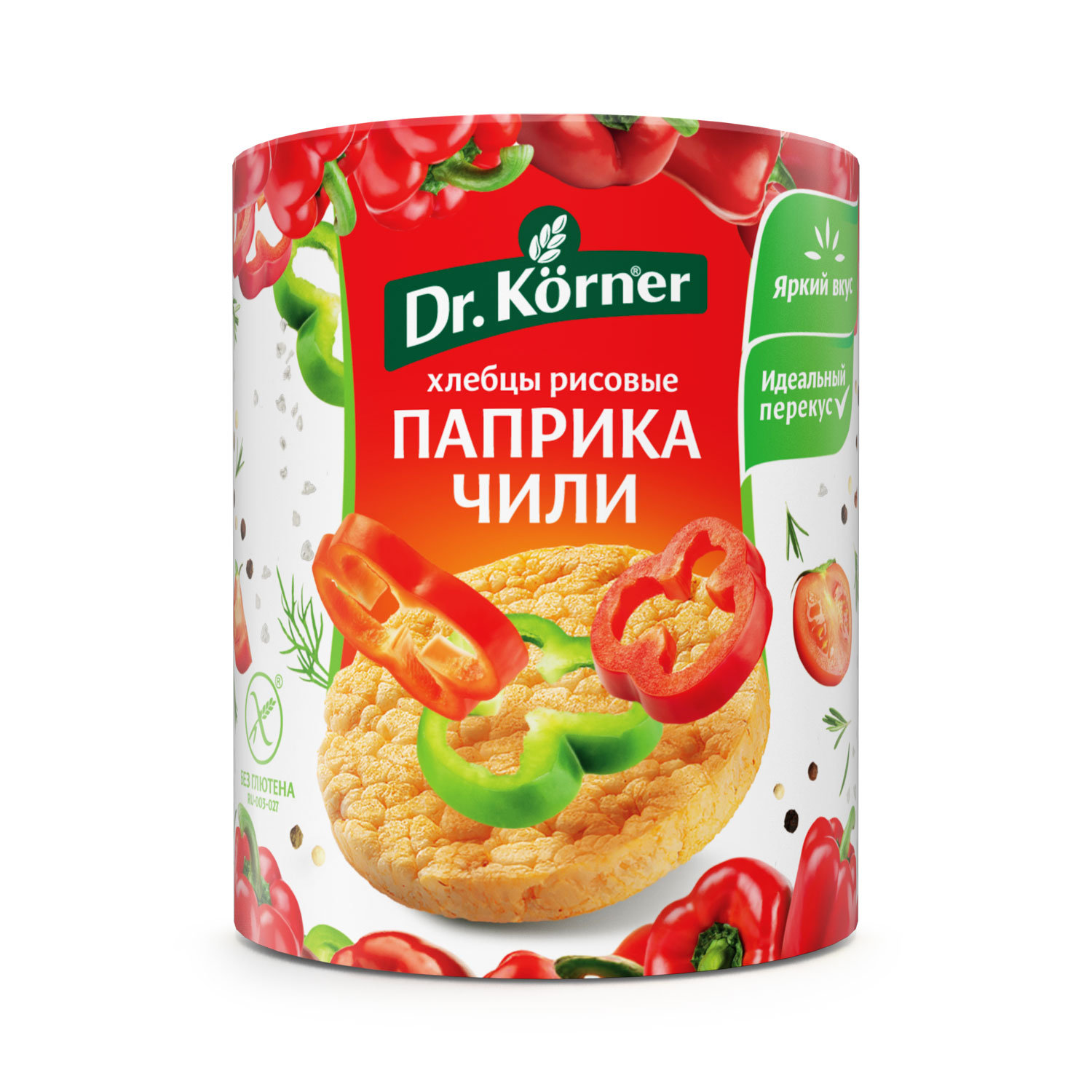 Dr. Körner Хлебцы кукурузно-рисовые Dr.Korner с паприкой и чили