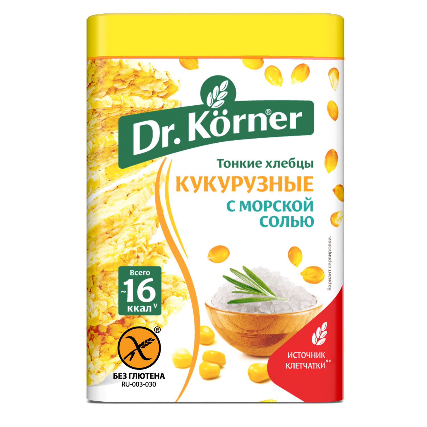 Dr. Körner Хлебцы хрустящие кукурузные с морской солью "Dr.Körner"