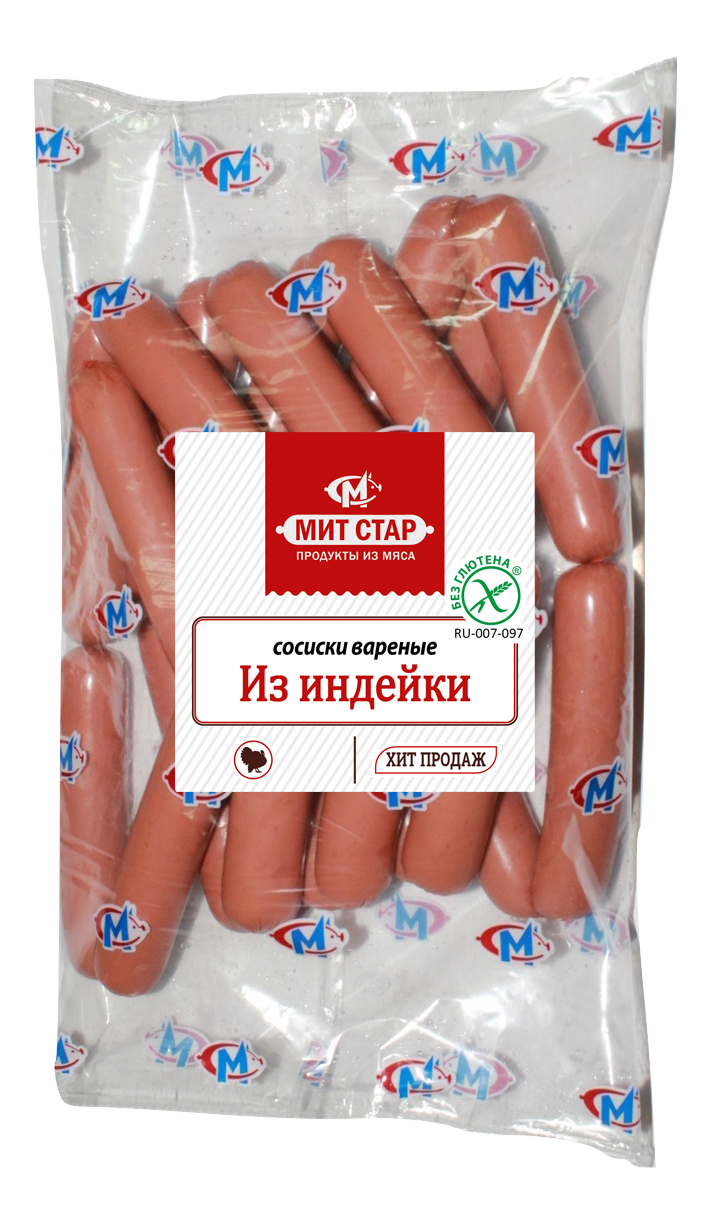 Мит Стар Сосиски вареные «Из индейки»