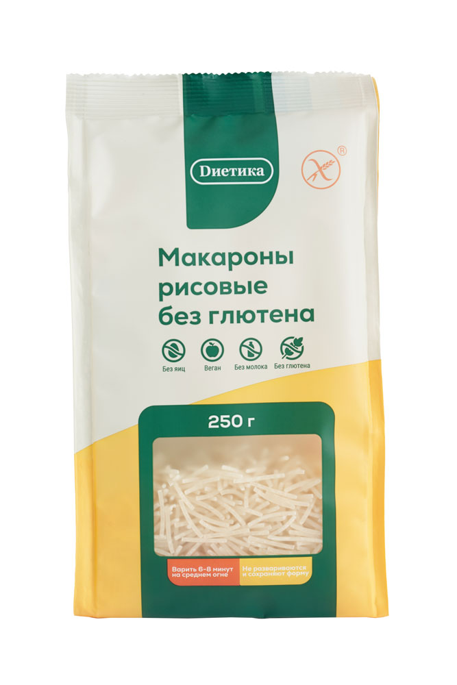 Диетика Макаронные изделия фигурные из рисовой муки. Вермишель