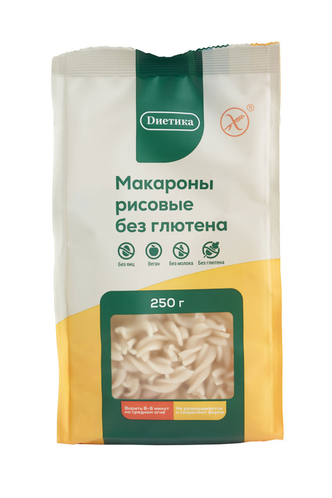 Диетика Макаронные изделия фигурные из рисовой муки. Спираль