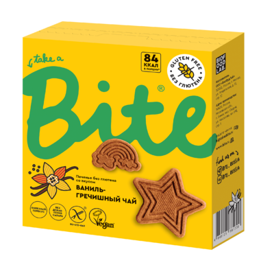 Take a Bite Печенье со вкусом «Ваниль-гречишный чай»