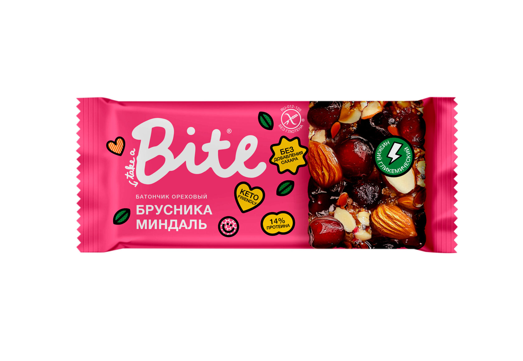 Take a Bite Батончик ореховый «Козинаки» «Брусника-миндаль»