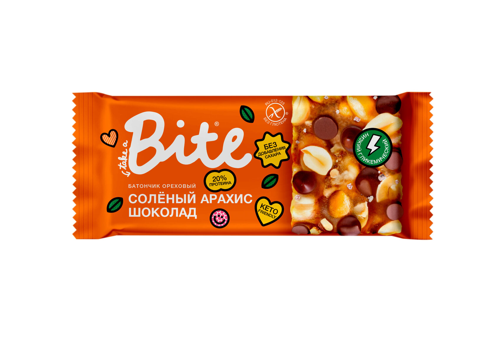 Take a Bite Батончик ореховый «Козинаки» «Соленый арахис-шоколад»