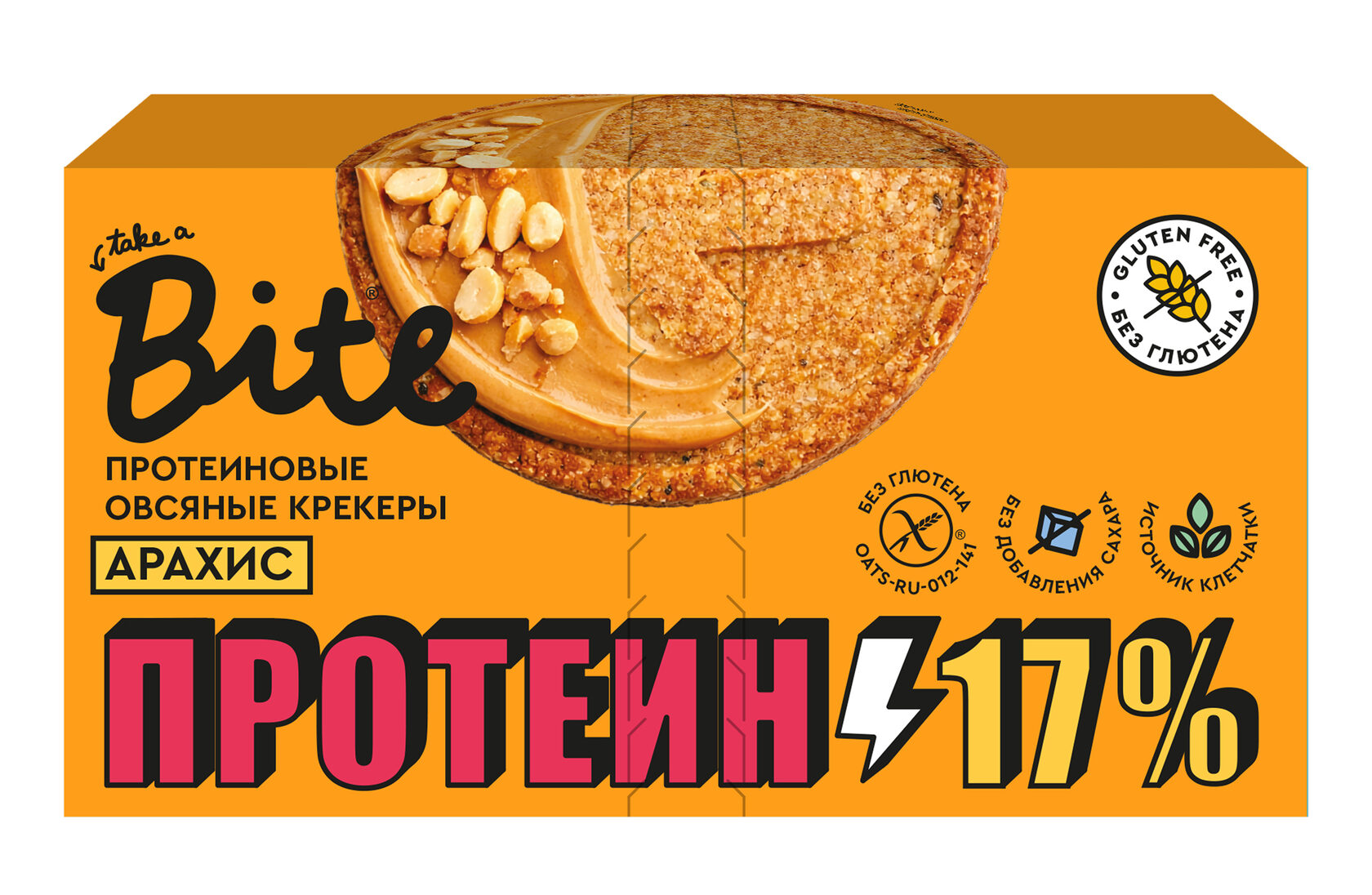 Take a Bite Протеиновые овсяные крекеры с арахисом