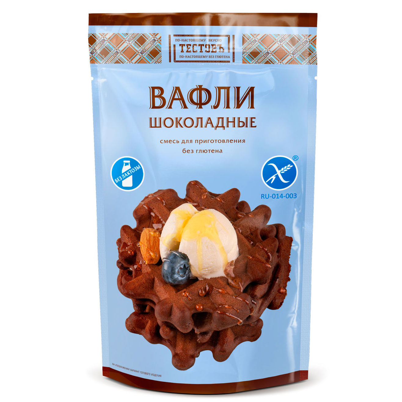 Тестовъ Смесь для приготовления вафель "Вафли "Шоколадные" (безглютеновая)