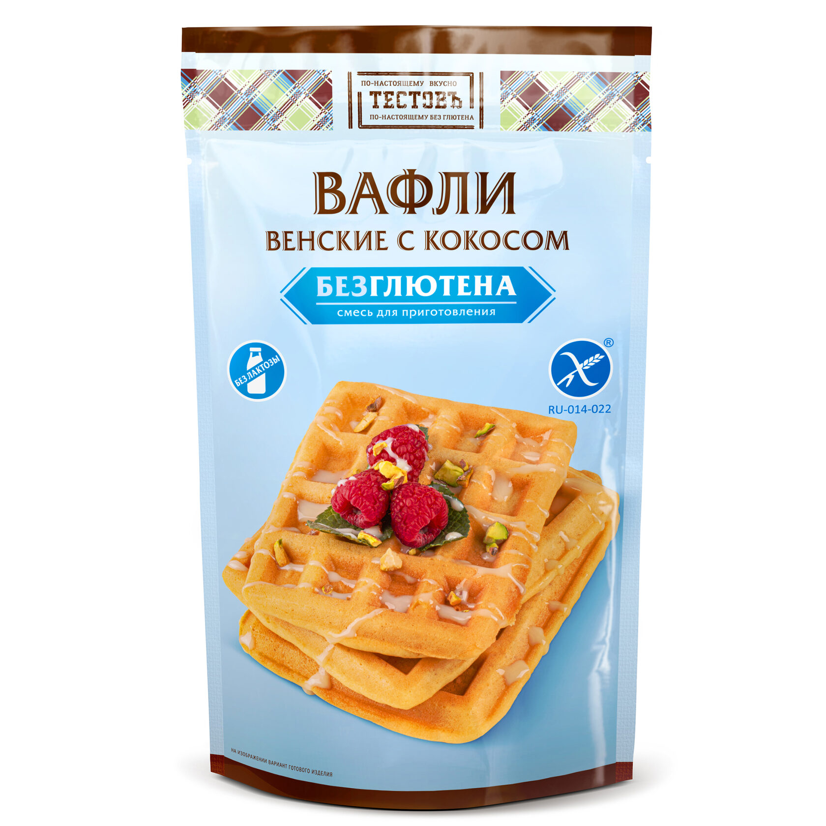 Тестовъ Смесь для приготовления вафель «Вафли венские с кокосом» (безглютеновая)