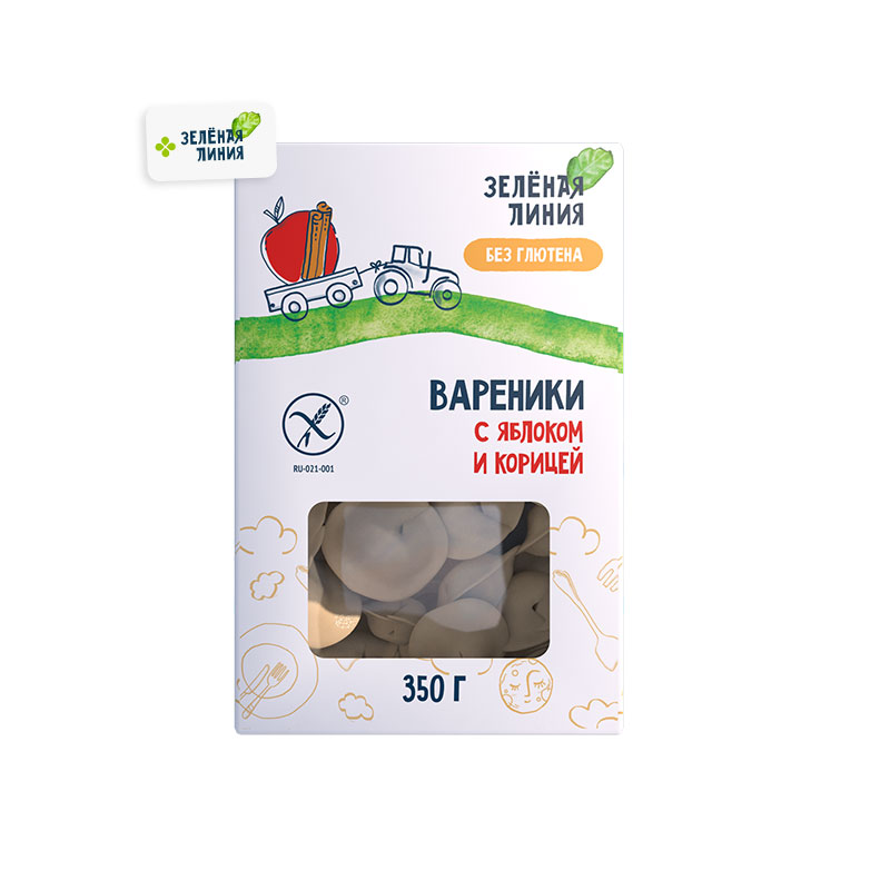 Evopit Зеленая линия. Вареники без глютена с яблоком и корицей