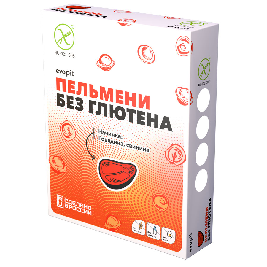 Evopit Пельмени без глютена с говядиной и свининой