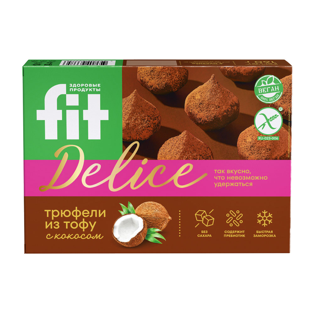 Fit Delice Трюфельные тофу конфеты вкус кокос