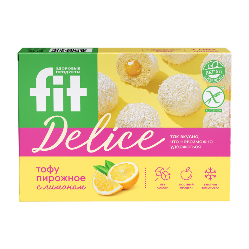 Fit Delice Тофу пирожное с лимоном