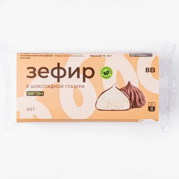ВкусВилл Зефир в шоколадной глазури, веган