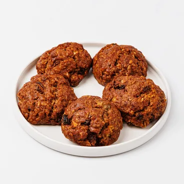 ВкусВилл Печенье овсяное с яблоком, изюмом, грецким орехом (веган)