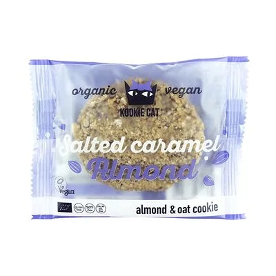 Kookie Cat Печенье безглютеновое Kookie cat Миндаль-Солёная карамель (веган) 50 г, Болгария