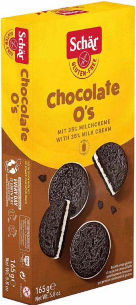 Dr. Schär Печенье шоколадное без глютена с молочным кремом Chocolate O's