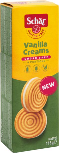 Dr. Schär Печенье без глютена с ванильным кремом Vanilla Creams