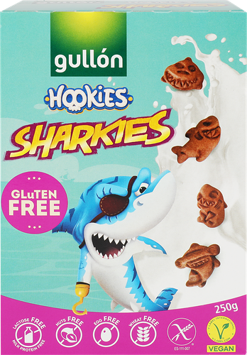 Gullón Печенье детское без глютена Dibus Sharkies Акулы