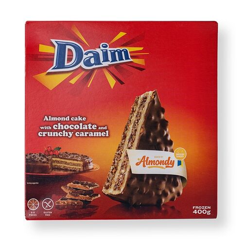 Almondy Торт миндальный замороженный без глютена с кусочками шоколада Daim