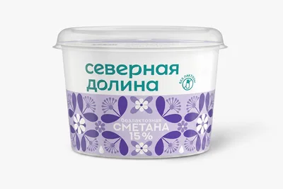 ВкусВилл Сметана Северная Долина 15% безлактозная 180 г