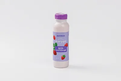 ВкусВилл Йогурт питьевой безлактозный с земляникой 2,5%