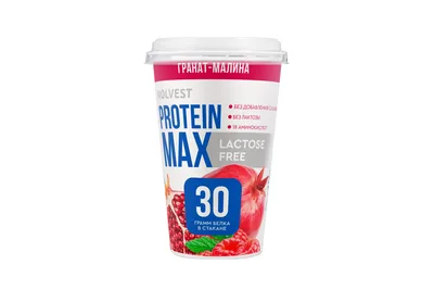 Molvest Напиток кисломолочный Molvest Protein Max Гранат-малина обезжиренный безлактозный 240г