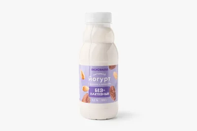 ВкусВилл Йогурт питьевой безлактозный с фиником и миндалем 2,5%