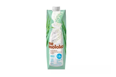 Nemoloko Напиток рисовый Nemoloko классический лайт 1,5% 1 л