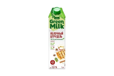 Green Milk Напиток соевый Green Milk со вкусом Яблочный штрудель 1 л