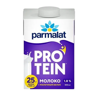 Parmalat Молоко безлактозное Пармалат (Parmalat) ультрапастеризованное обогащенное молочным белком 1.8% 500 мл