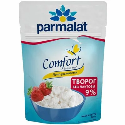 Parmalat Творог Parmalat Комфорт (Comfort) Рассыпчатый безлактозный 9% 260 г