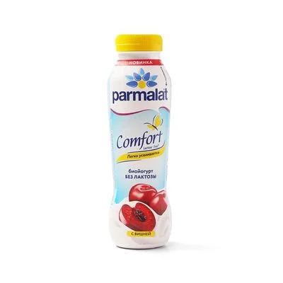Parmalat Биойогурт питьевой Parmalat Комфорт Вишня безлактозный 1.5% 290 мл