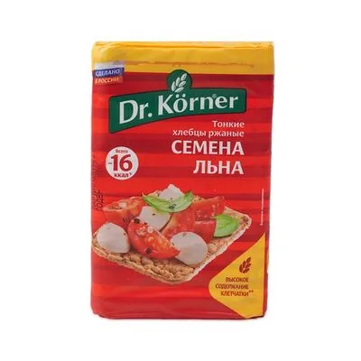 Dr. Korner Хлебцы ржаные Др.Корнер (Dr.Korner) Семена льна 100 г