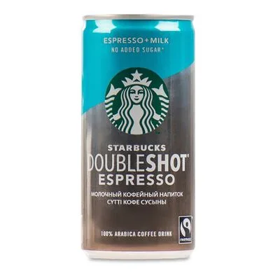 Starbucks Напиток кофейный Starbucks Двойной выстрел (Doubleshot) Эспрессо без сахара с молоком 200 мл