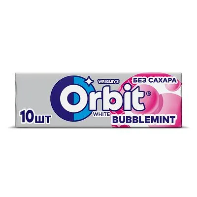 Orbit Жевательная резинка Орбит (Orbit) Белый Бабл-гам (White Bubblemint) без сахара 13.6 г