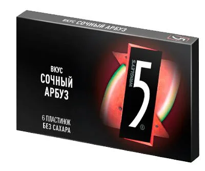 Five Жевательная резинка Файв (Five) Сочный арбуз без сахара 15.6 г