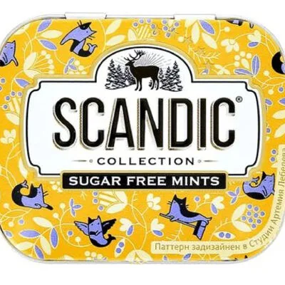 Scandic Конфеты Скандик (Scandic) Коллекционные (Collection) Клубничный микс без сахара 14 г 1 шт. дизайн в ассортименте