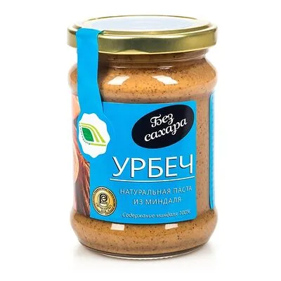 БиоПродукт Урбеч Биопродукты из миндаля (без сахара) 280 г