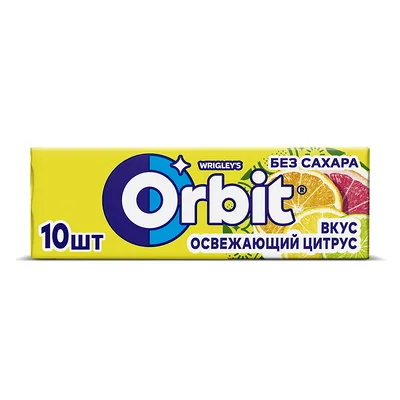 Orbit Жевательная резинка Орбит (Orbit) Освежающий цитрус без сахара 13.6 г дизайн упаковки в ассортименте