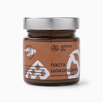 Азбука Вкуса Шоколадно-ореховая паста Азбука лайф (Азбука life) с фундуком без сахара 150 г