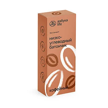 Азбука Вкуса Батончик Азбука лайф (Азбука life) низкоуглеводный кофейный без сахара 35 г