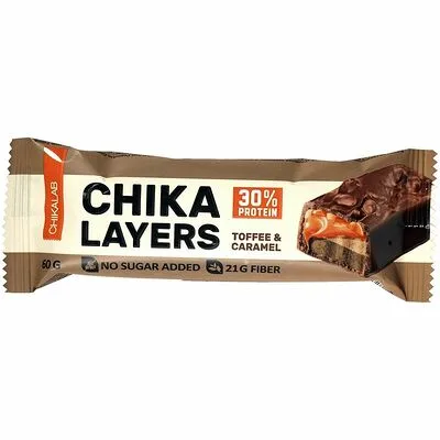 Chikalab Батончик протеиновый Чикалаб (Chikalab) Слои Чика (Chika Layers) Соленая карамель арахис 30% 60 г