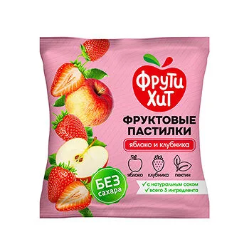 Фрути Хит Мармелад фруктовый Фрути Хит Косички из яблок и клубники без сахара 45 г