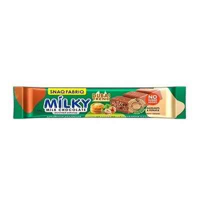 Snaq Fabriq Шоколад Снак Фабрик (Snaq Fabriq) Молочный (Milky) с фундуком и хрустящим тестом без сахара 34 г