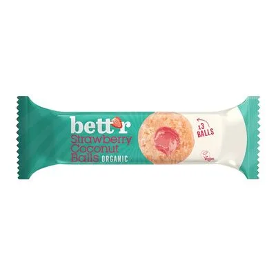 Bettr Конфеты Bettr фруктово-ореховые с клубничной начинкой без сахара 3 шт. х 15 г